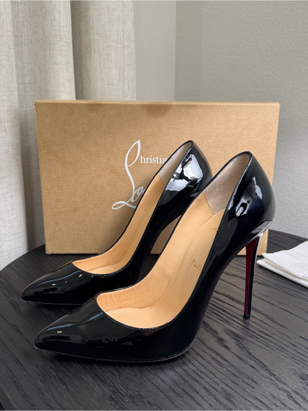 Christian Louboutin Pigalle 100 Pumps Patent Black 40